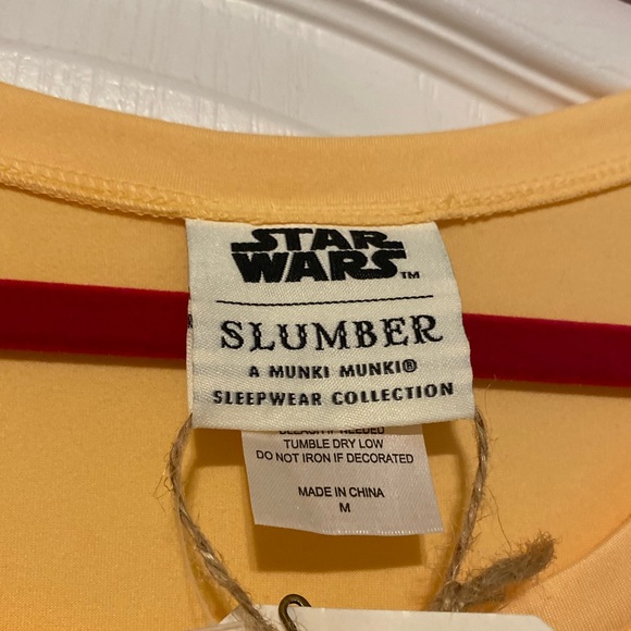 Star Wars Slumber Yoda Munki Munki Women's Peach Sleeveless  Sleepwear Tank M - Picture 3 of 4